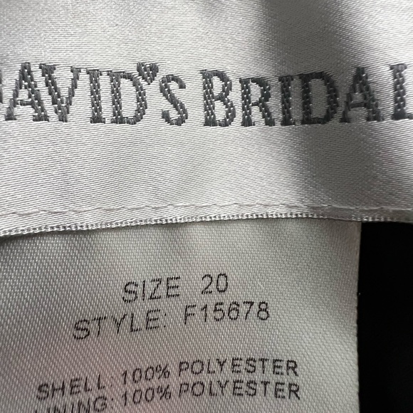 David’s Bridal Sz 20 Black High Lo Fancy Dress - Picture 10 of 10